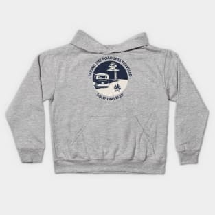 Taking The Road Less Traveled Solo Traveler Kids Hoodie